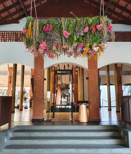 Ceiling and Gate / Entrance — Arrival / Lobby decor — Alila Diwa Goa